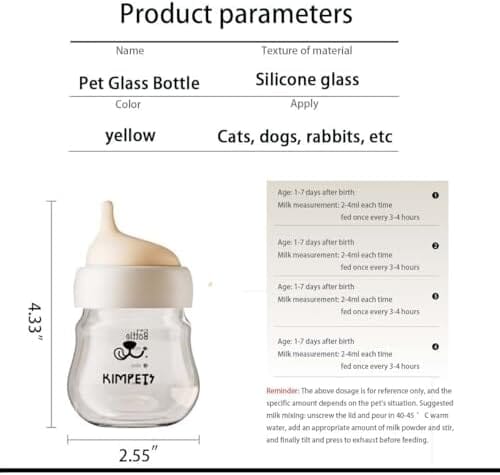 Feeding Bottle with Nipples for Newborn Kittens Dog Bowls & Feeders Pet Clever