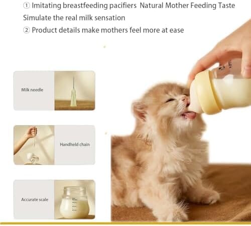 Feeding Bottle with Nipples for Newborn Kittens Dog Bowls & Feeders Pet Clever