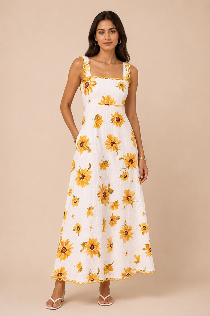 Fia Maxi Dress - Yellow