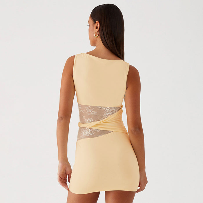 Fizz Mini Dress - Apricot