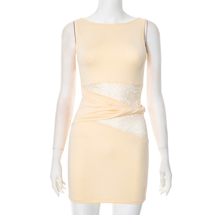 Fizz Mini Dress - Apricot