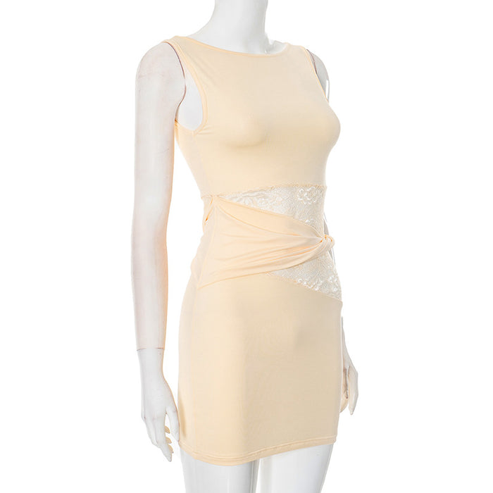 Fizz Mini Dress - Apricot