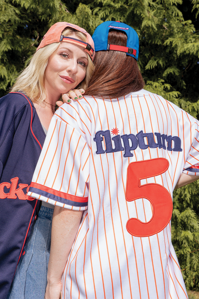 [ Flipturn X Jacksonville Jumbo Shrimp ] Pinstripe White Jersey
