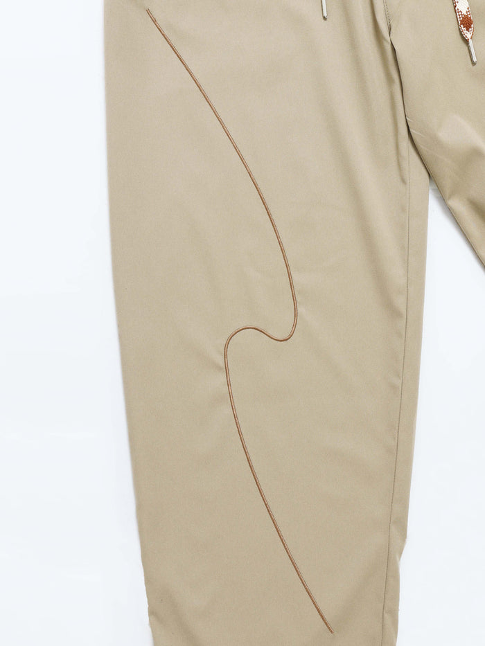 Beige Relaxed Fit Trousers for Men detail view - Flowstate Relaxed Trouser by Italian Colony