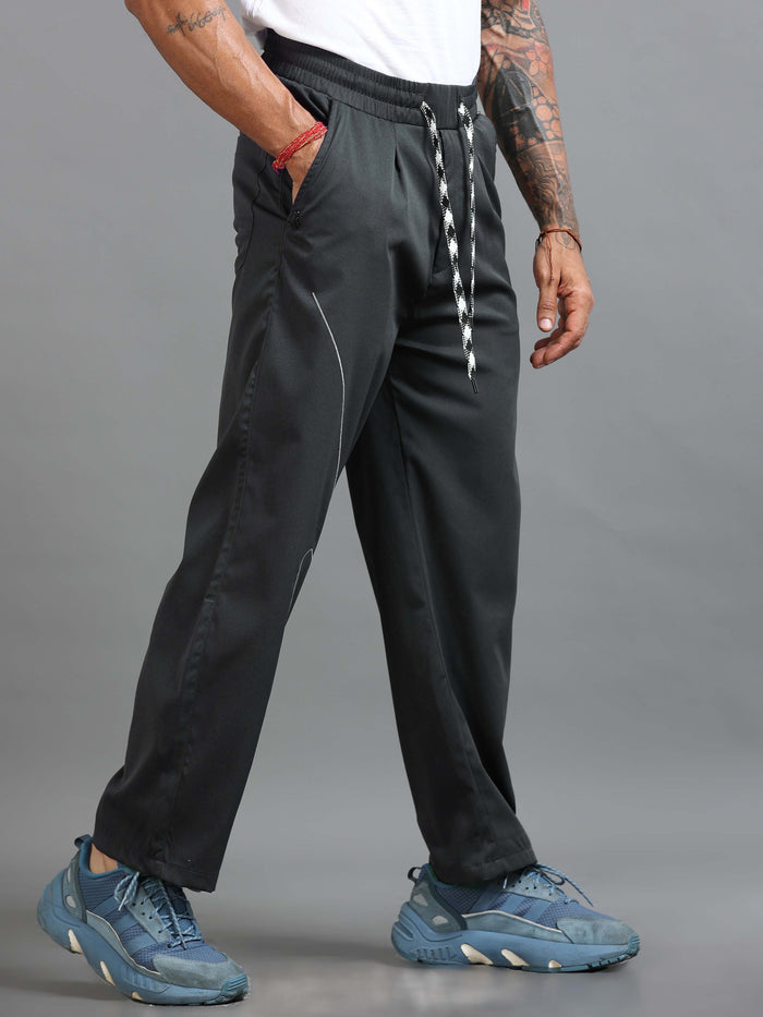 Grey Trousers for Men front view - Flowstate Relaxed Trouser by Italian Colony