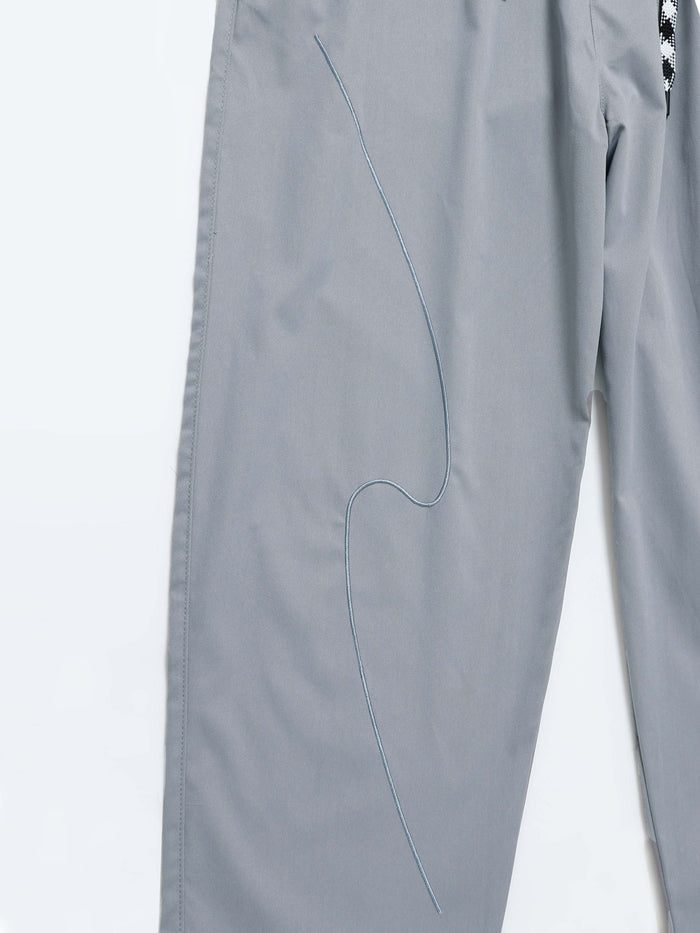 Light Grey Relaxed Fit Trousers for Men detail view - Flowstate Relaxed Trouser by Italian Colony