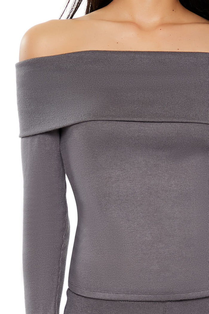 Foldover Off-the-Shoulder Top