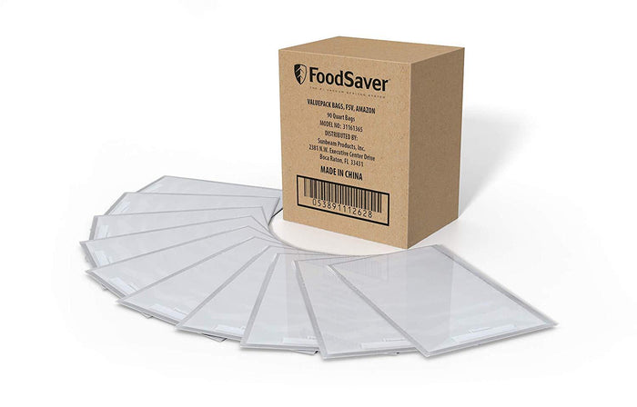FoodSaver 1-Quart Precut Vacuum Seal Bags with BPA-Free Multilayer Construction for Food Preservation, 44 Count