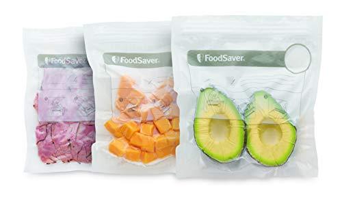 FoodSaver 1-Quart Precut Vacuum Seal Bags with BPA-Free Multilayer Construction for Food Preservation, 44 Count