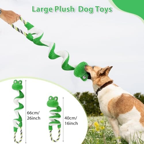 Frog Interactive Squeaky Dog Toys with Pull Rope Toys Pet Clever