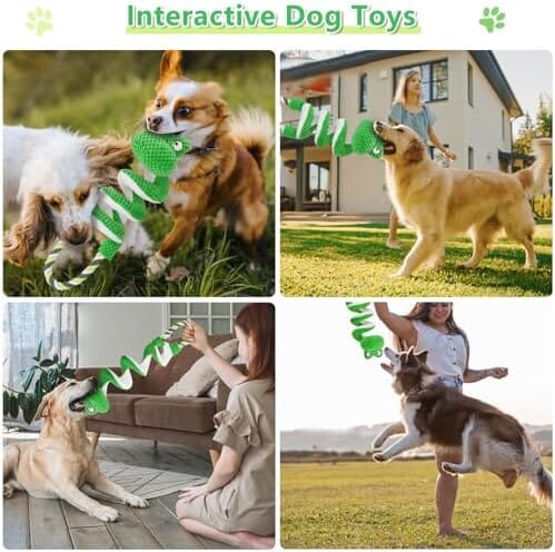 Frog Interactive Squeaky Dog Toys with Pull Rope Toys Pet Clever