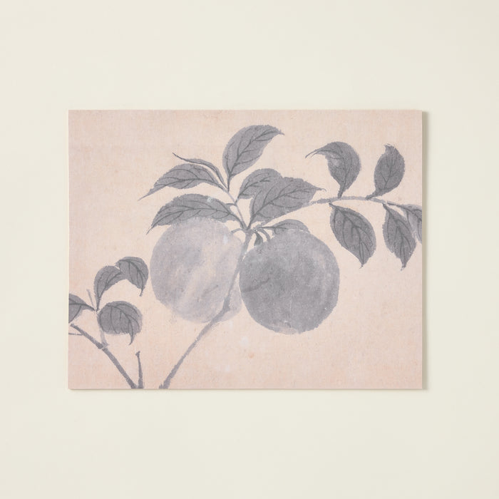 Vintage-inspired canvas print of a fruit-bearing tree branch with a refined, botanical aesthetic.