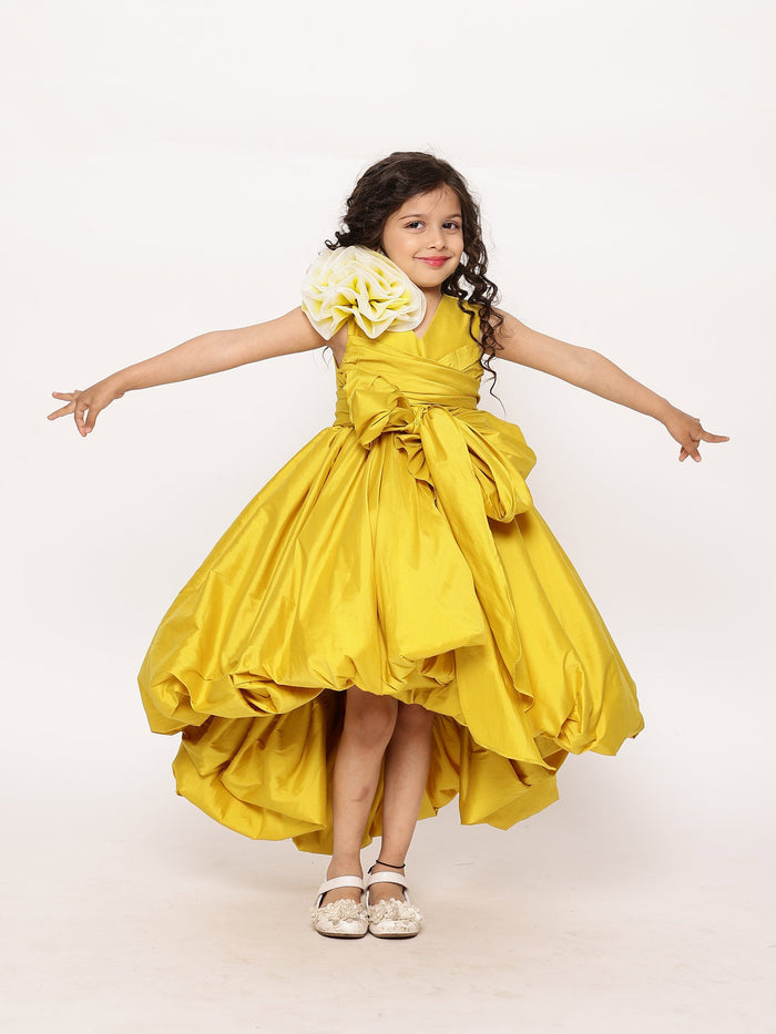Girls Yellow High Low Katarina Dress