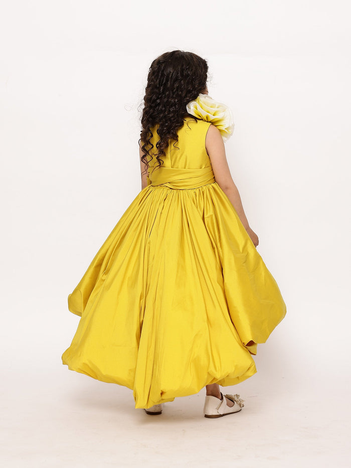 Girls Yellow High Low Katarina Dress