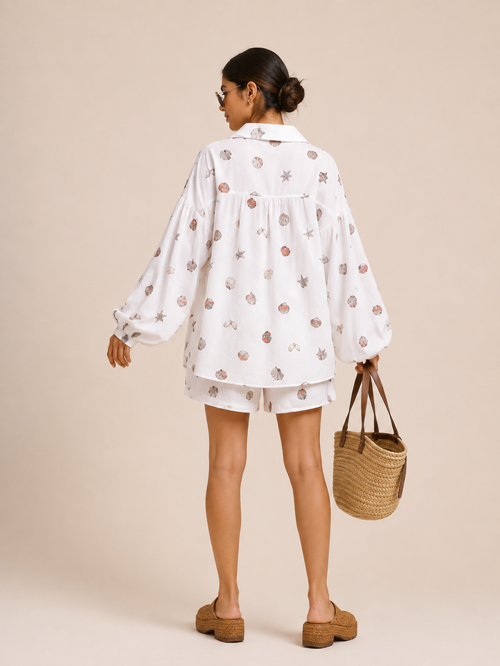 Glace Co ord Set - White