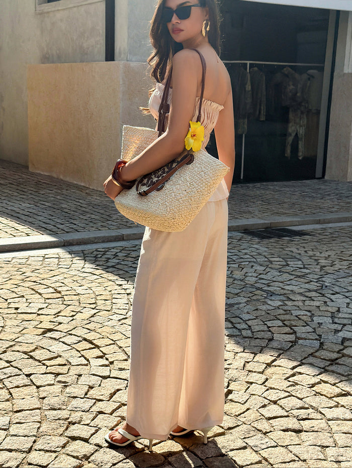 Gloss Co ord Set - Apricot