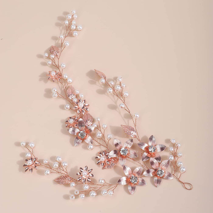 Gold handmade bridal headdress Hair accessories Beaded dress accessories 583345967079 - COCOMELODY