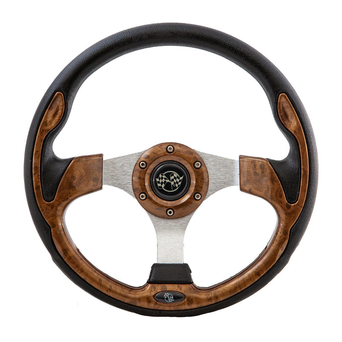 Golf Cart Steering Wheel QC-5156 Woodgrain
