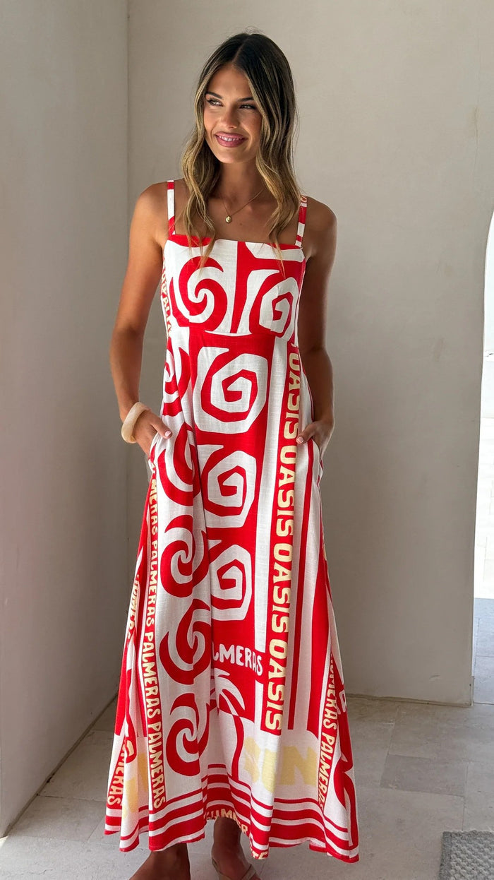 Greer Maxi Dress - Red
