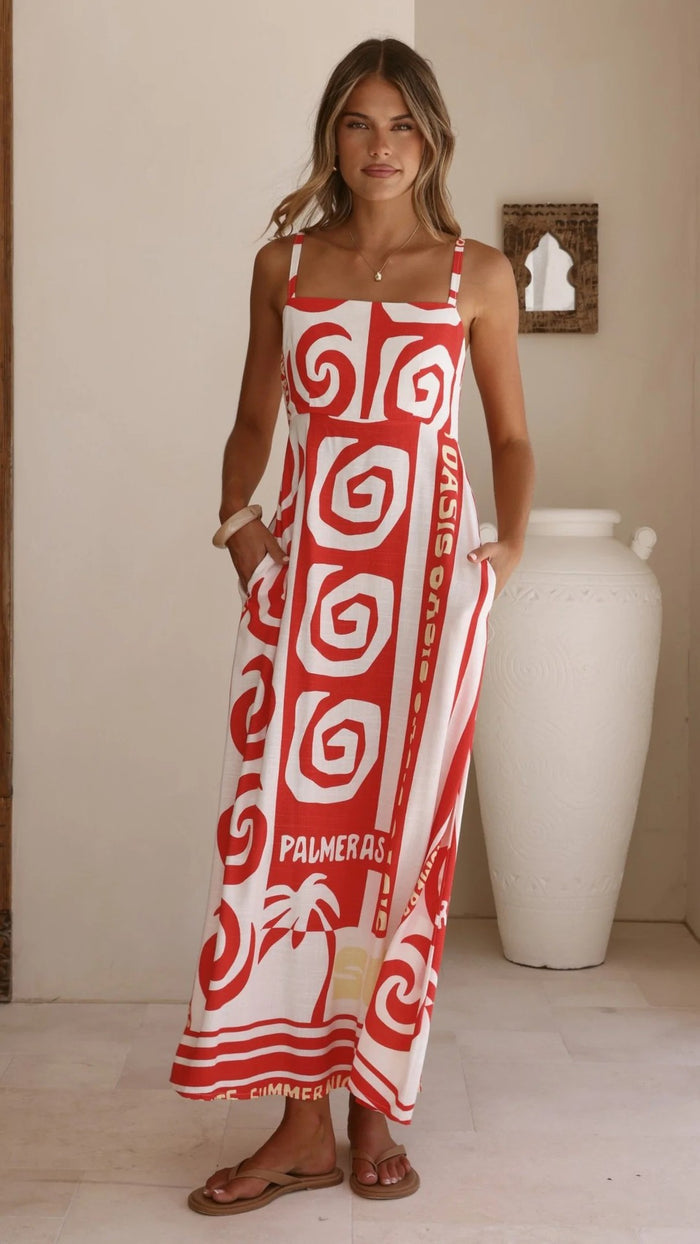 Greer Maxi Dress - Red