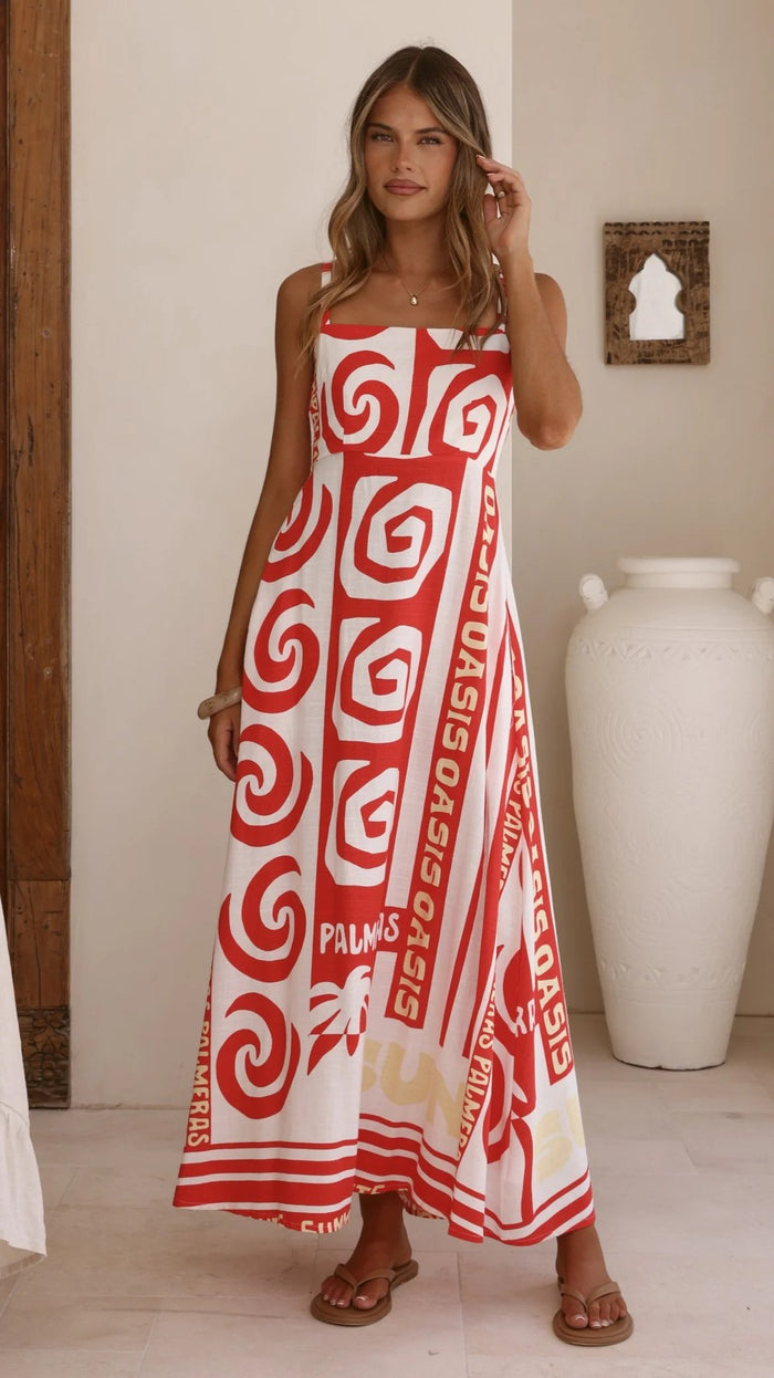 Greer Maxi Dress - Red