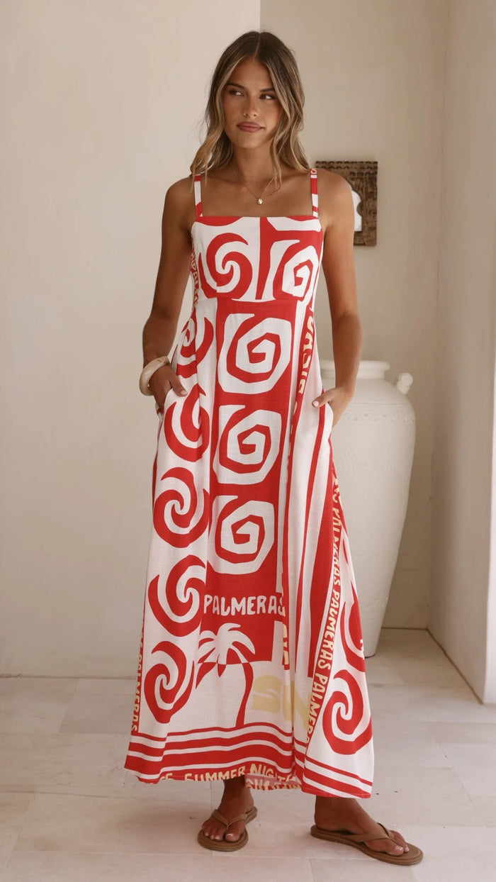 Greer Maxi Dress - Red