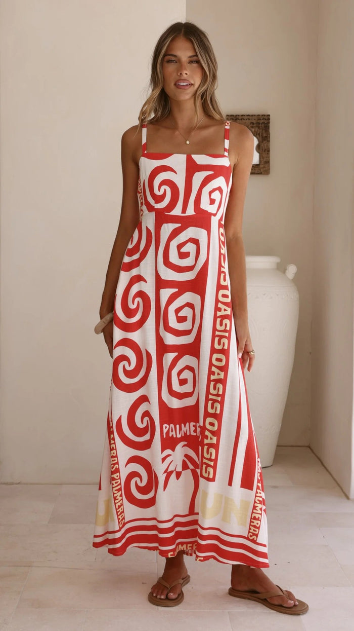 Greer Maxi Dress - Red