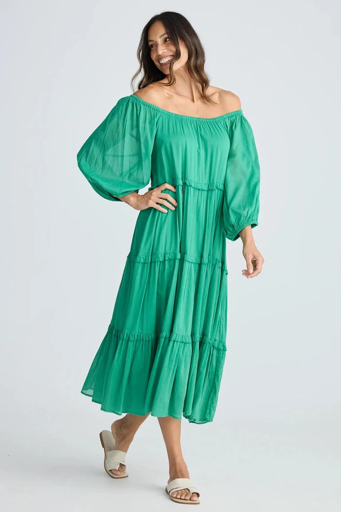 Holiday Trading Grenadine Dress Jade Green