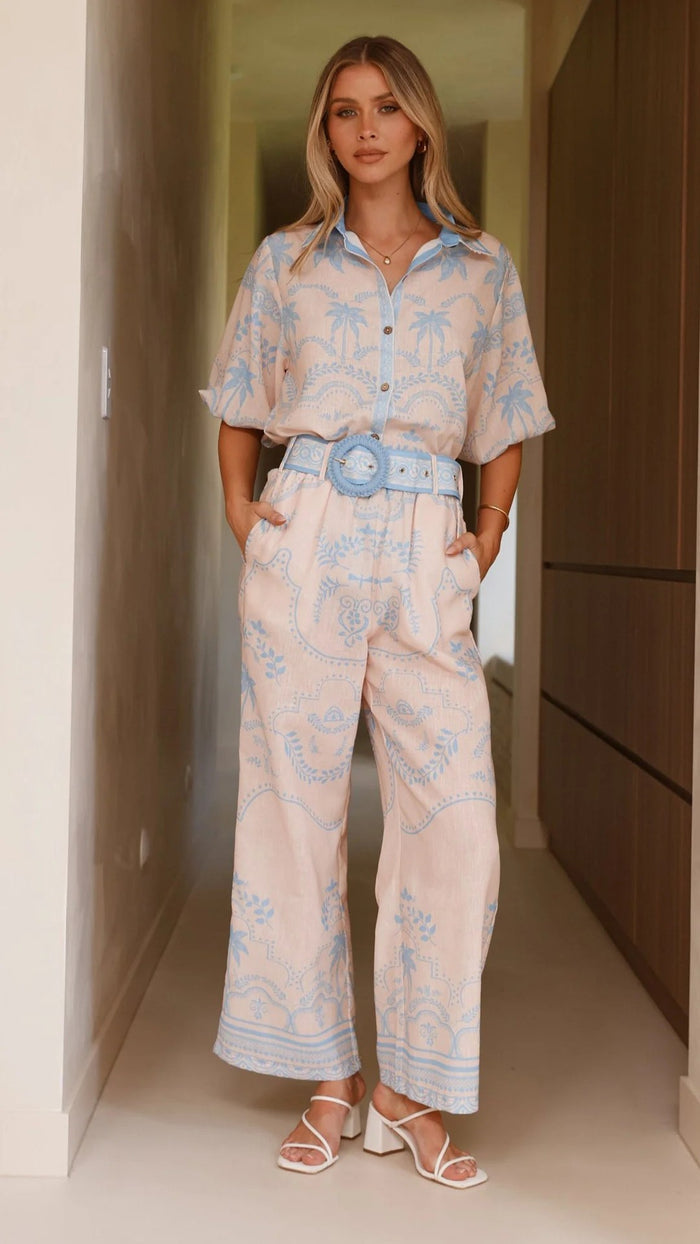 Greya Co ord Set - Light Blue