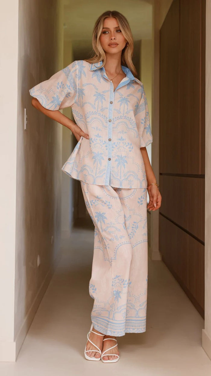 Greya Co ord Set - Light Blue