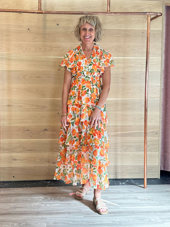 Hale Bob Milena Dress Orange