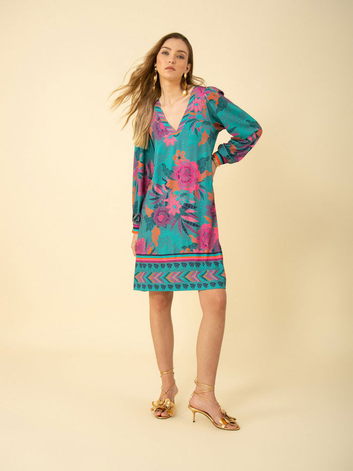 Hale Bob Presley Dress Teal