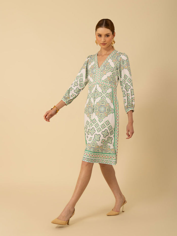 Hale Bob Sevyn Dress Lime