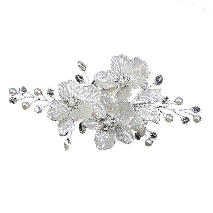 Handcrafted crystal Pearl Headwear Hairpin for wedding accessories 573589507863 - COCOMELODY
