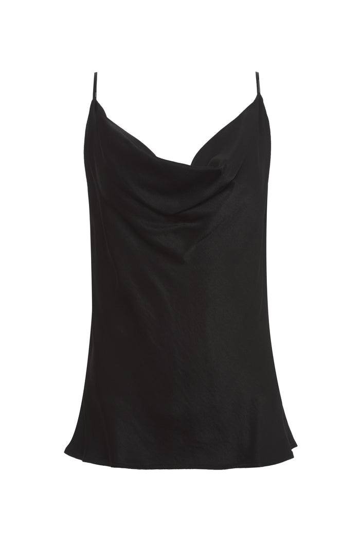 Hayley Cowl Cami - Black