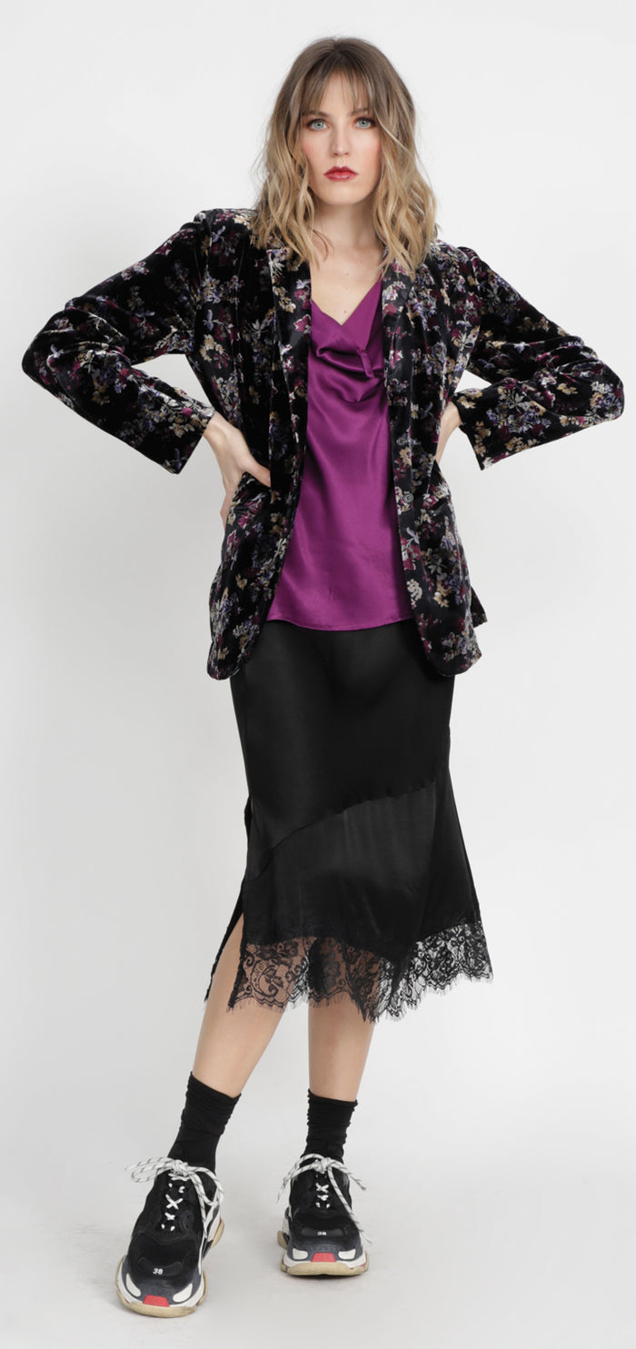 Hayley Cowl Cami - Deep Violet