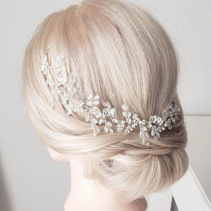 Headwear White crystal handmade headband Bridal Wedding Dress Accessories Bridal Headpieces 606632055117 - COCOMELODY