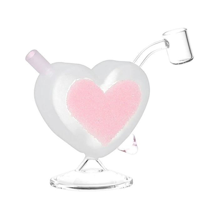 Heart Glass Mini Dab Rig