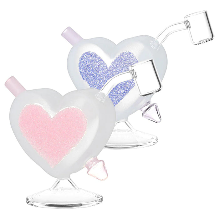 Heart Glass Mini Dab Rig