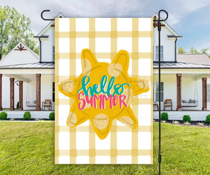 Hello Summer Garden Flag - Garden Flag