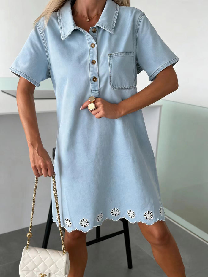 Hobo Mini Dress - Light Blue