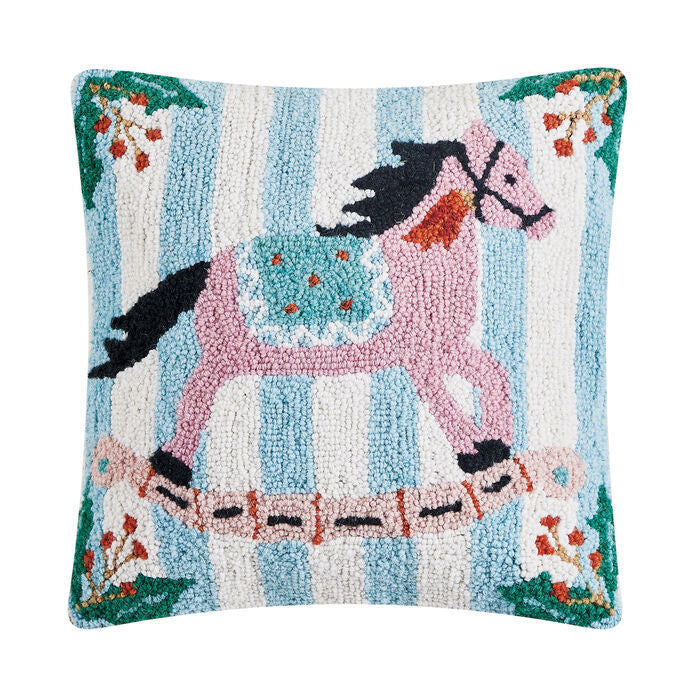Holly Stripe Horse Pillow