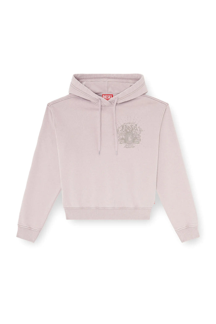 Hoodie with prints and rhinestone studs