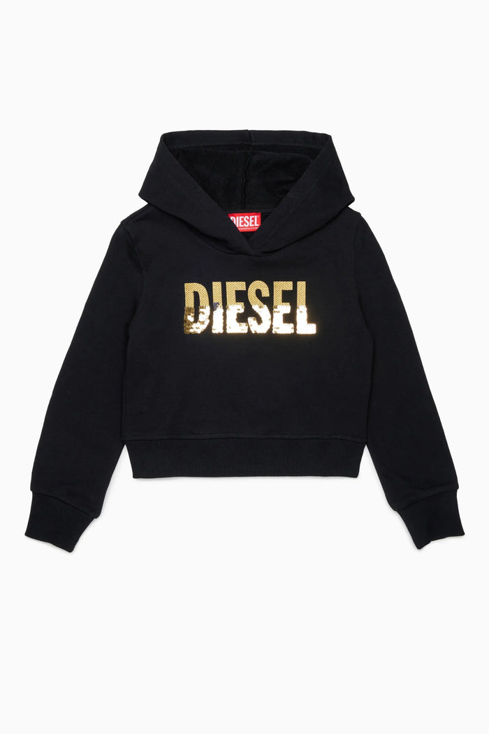 Hoodie with sequin logo