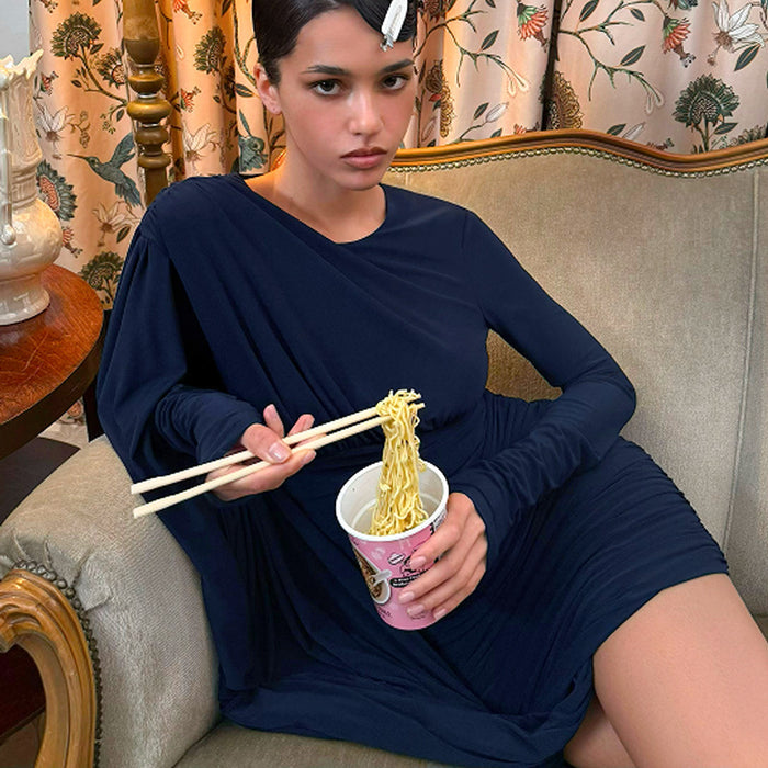 Howey Mini Dress - Navy Blue