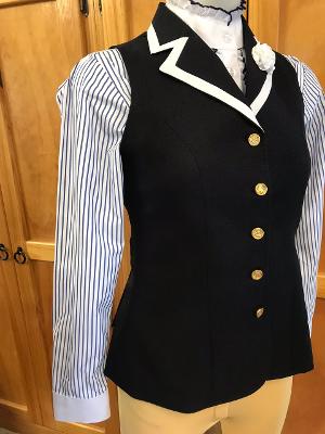 HRCAV Adult Riders Navy & White Longline Vests (040)