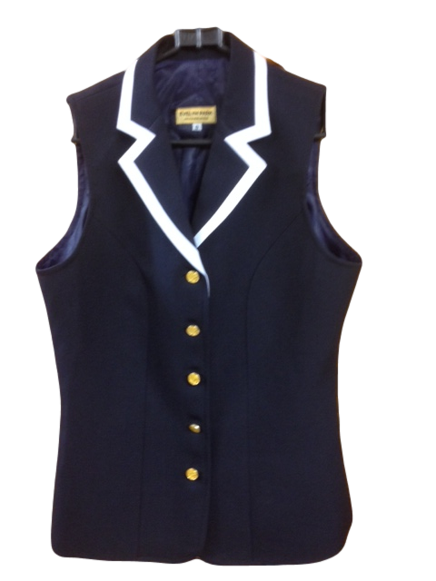 HRCAV Adult Riders Navy & White Longline Vests (040)