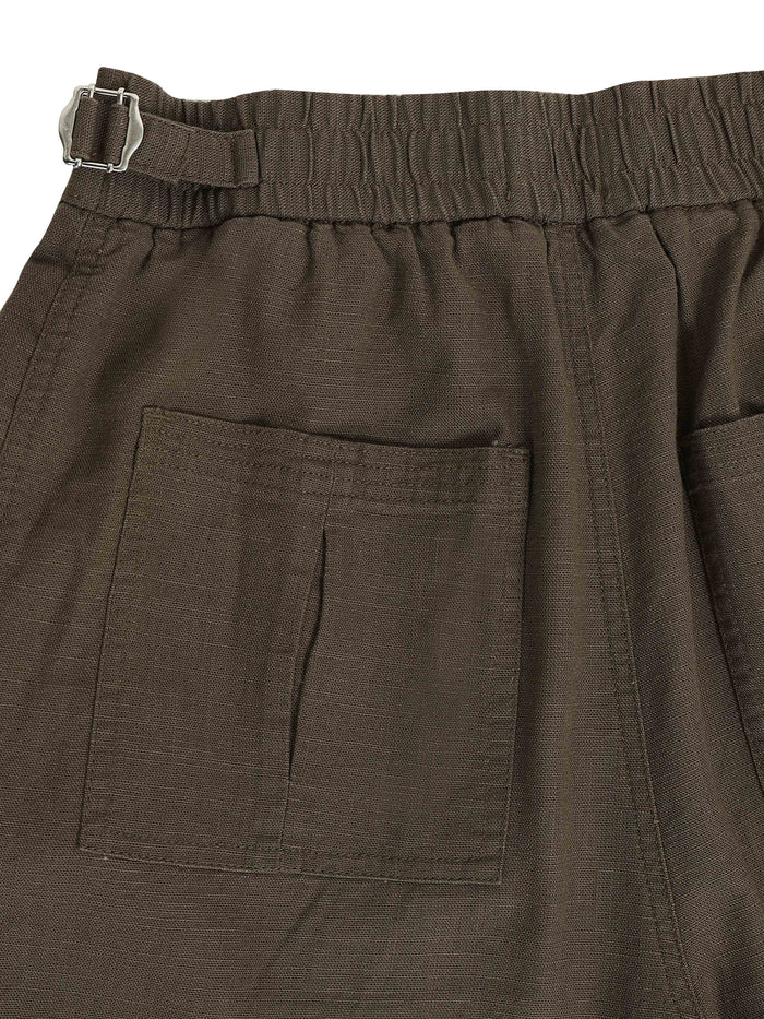Brown Linen Trousers for Men detail view - Huntington Relaxed Trouser by Italian Colony