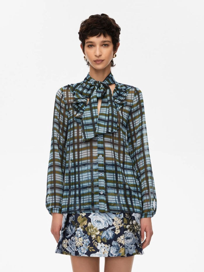iBlues Cimone Printed Shirt Green & Blue