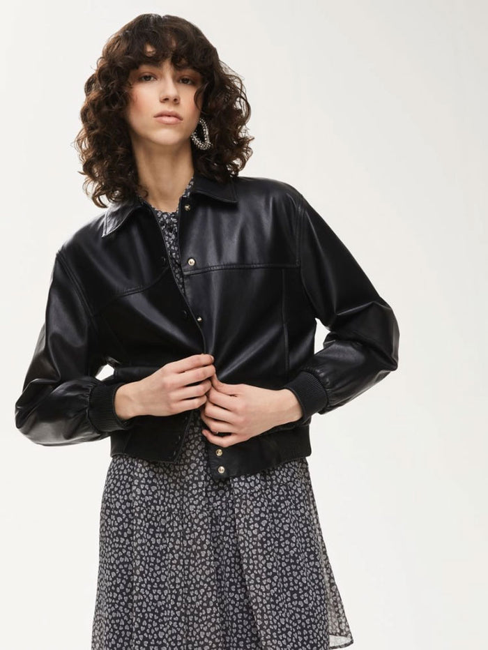 iBlues Sbarra Black Leather Jacket